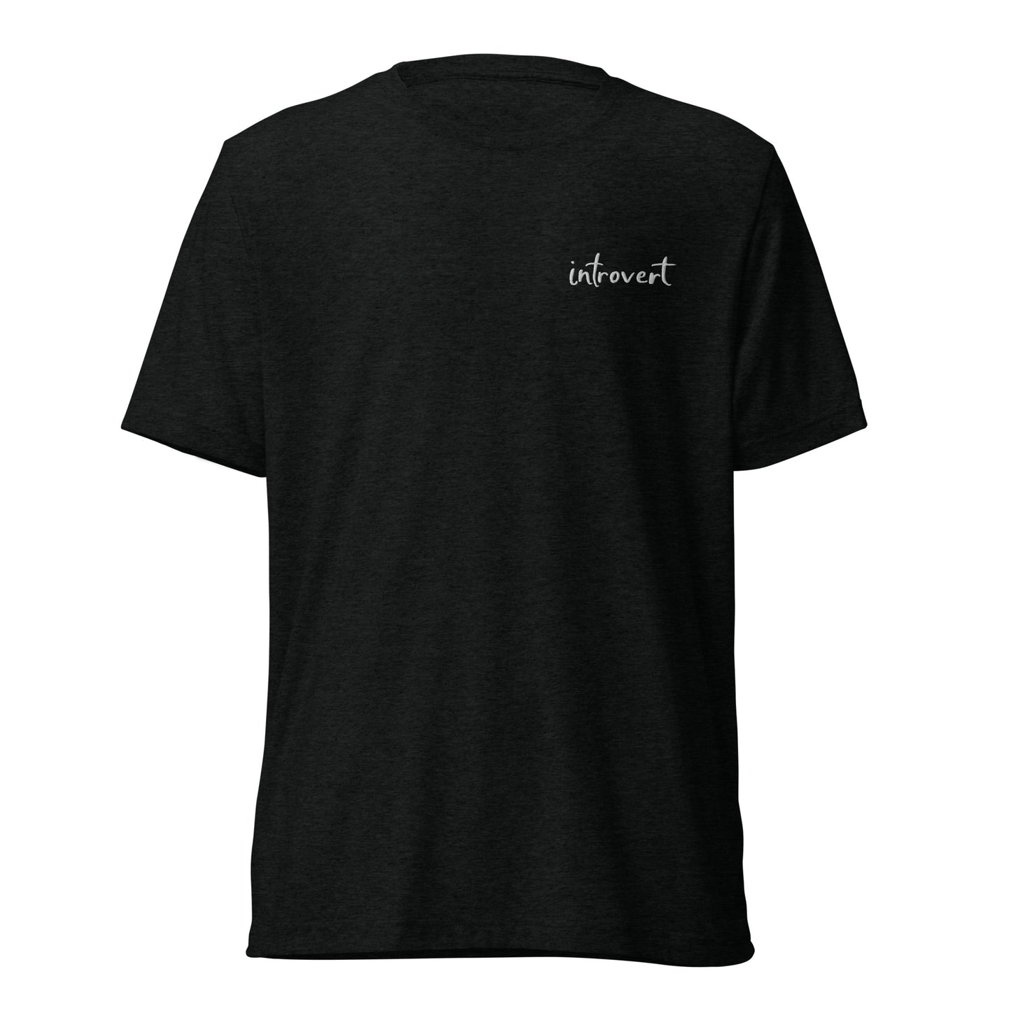 Embroidered short sleeve t-shirt "introvert"