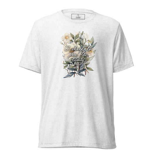 Short sleeve t-shirt "I choose to see elegant flowers"