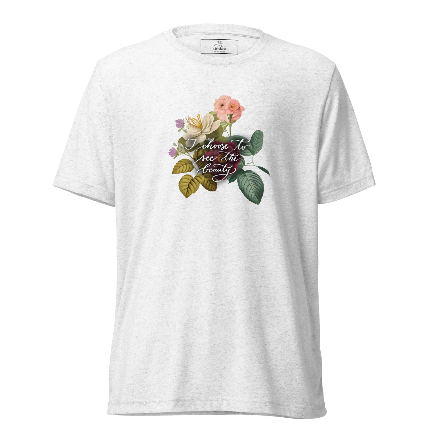 Short sleeve t-shirt "I choose to see vintage flowers"