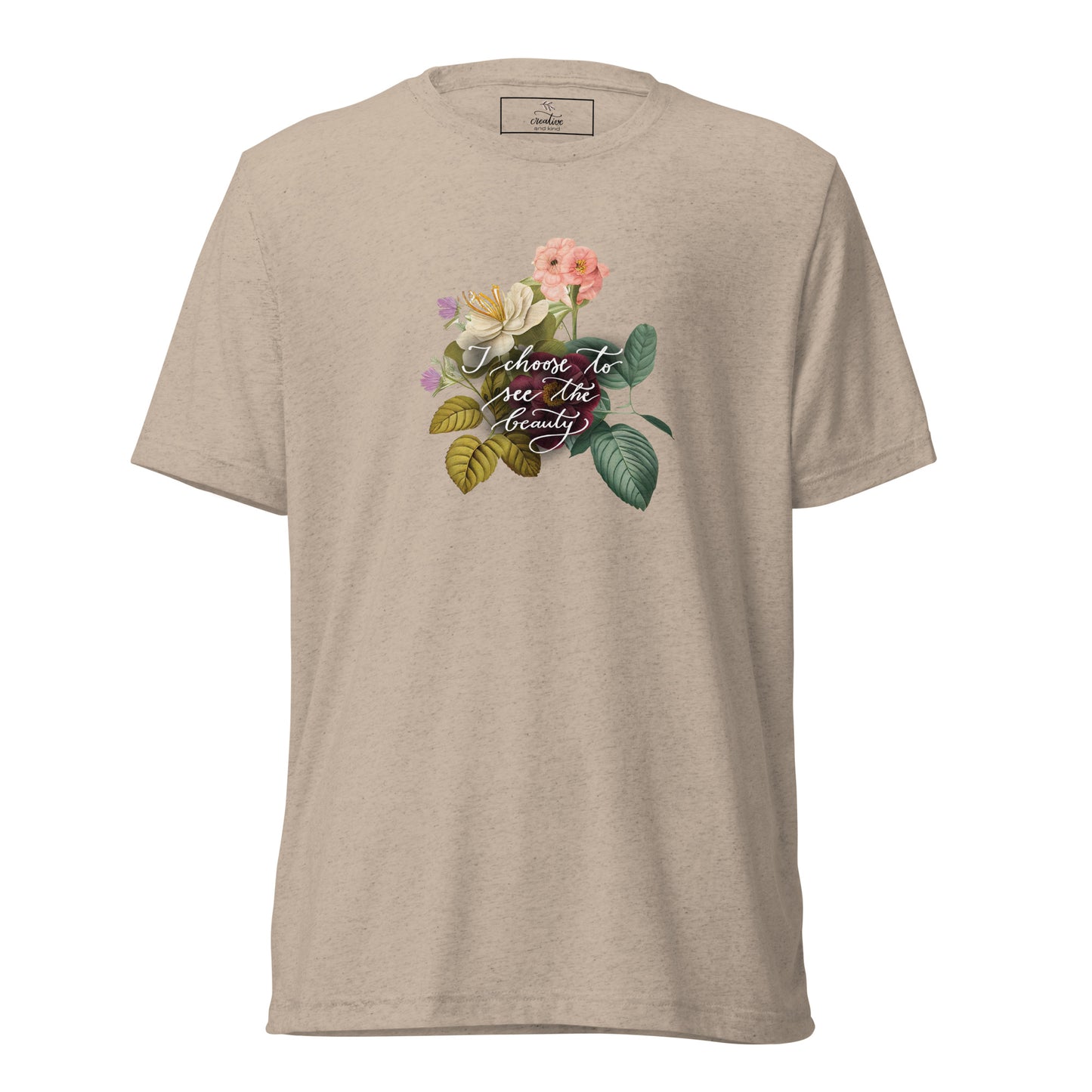 Short sleeve t-shirt "I choose to see vintage flowers"