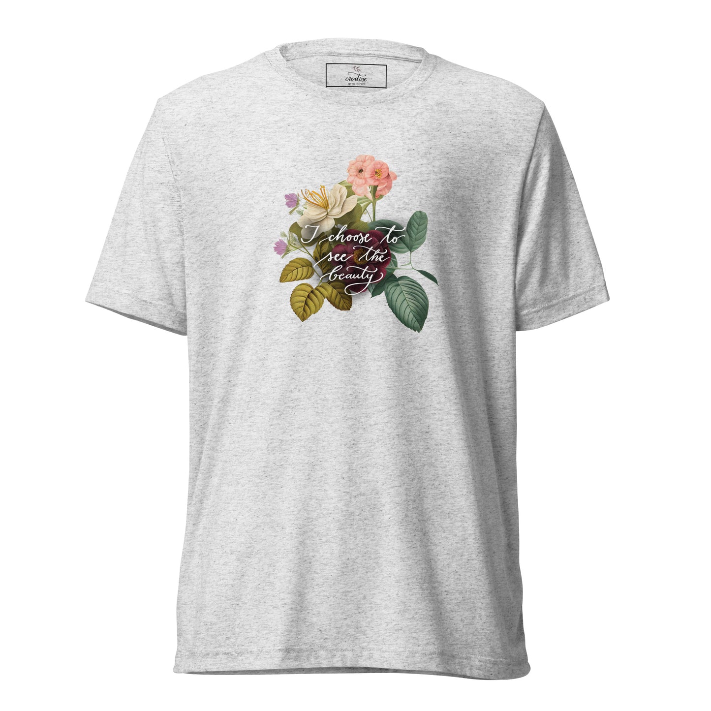 Short sleeve t-shirt "I choose to see vintage flowers"