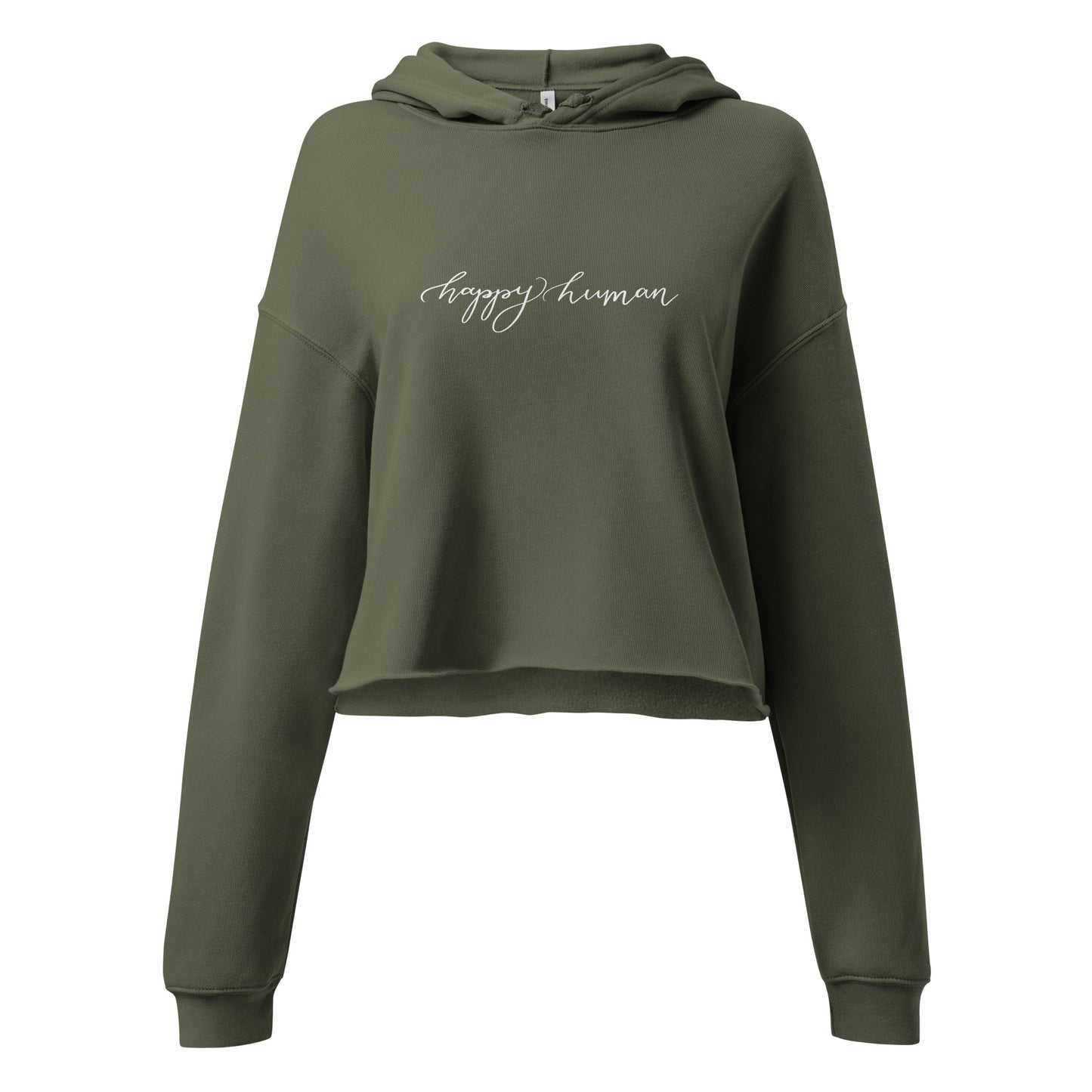 Cropped hoodie "happy human"