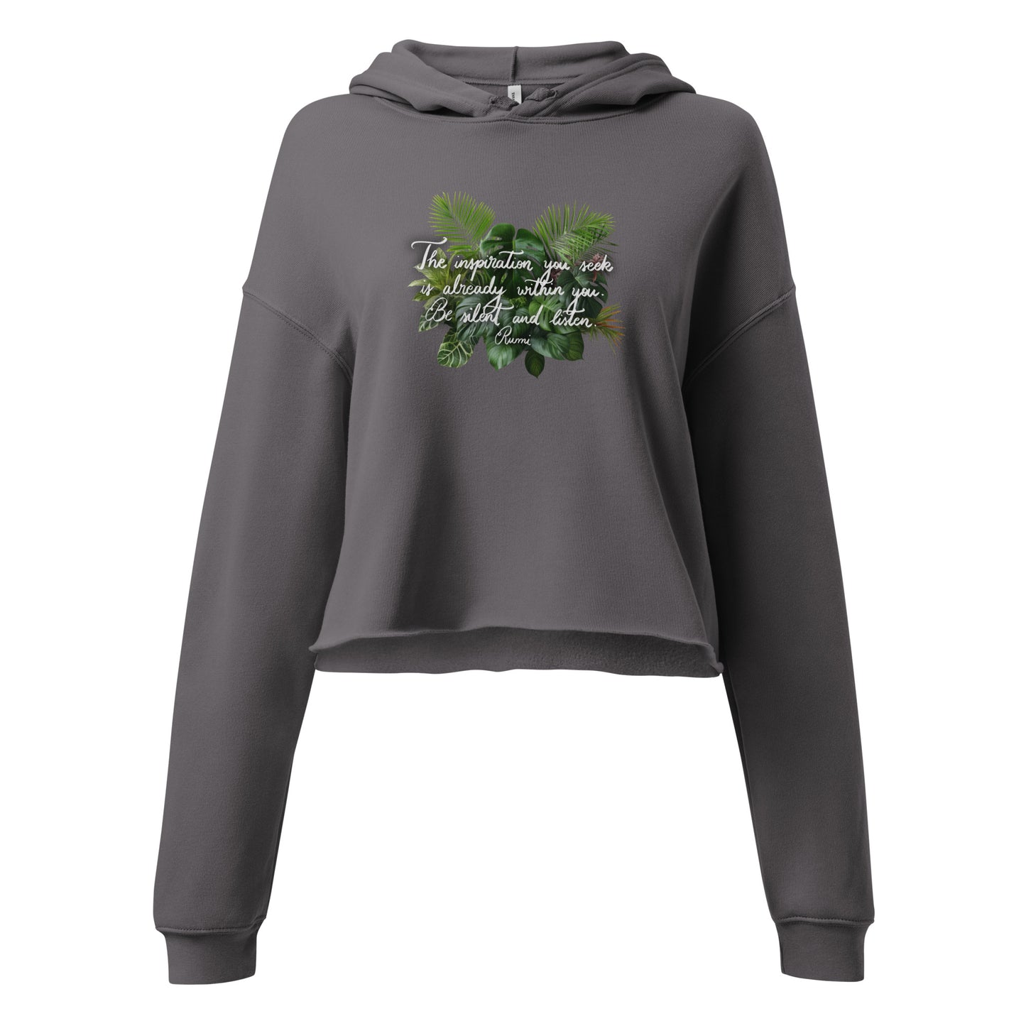 Cropped hoodie "The inspiration you seek" (tropical)