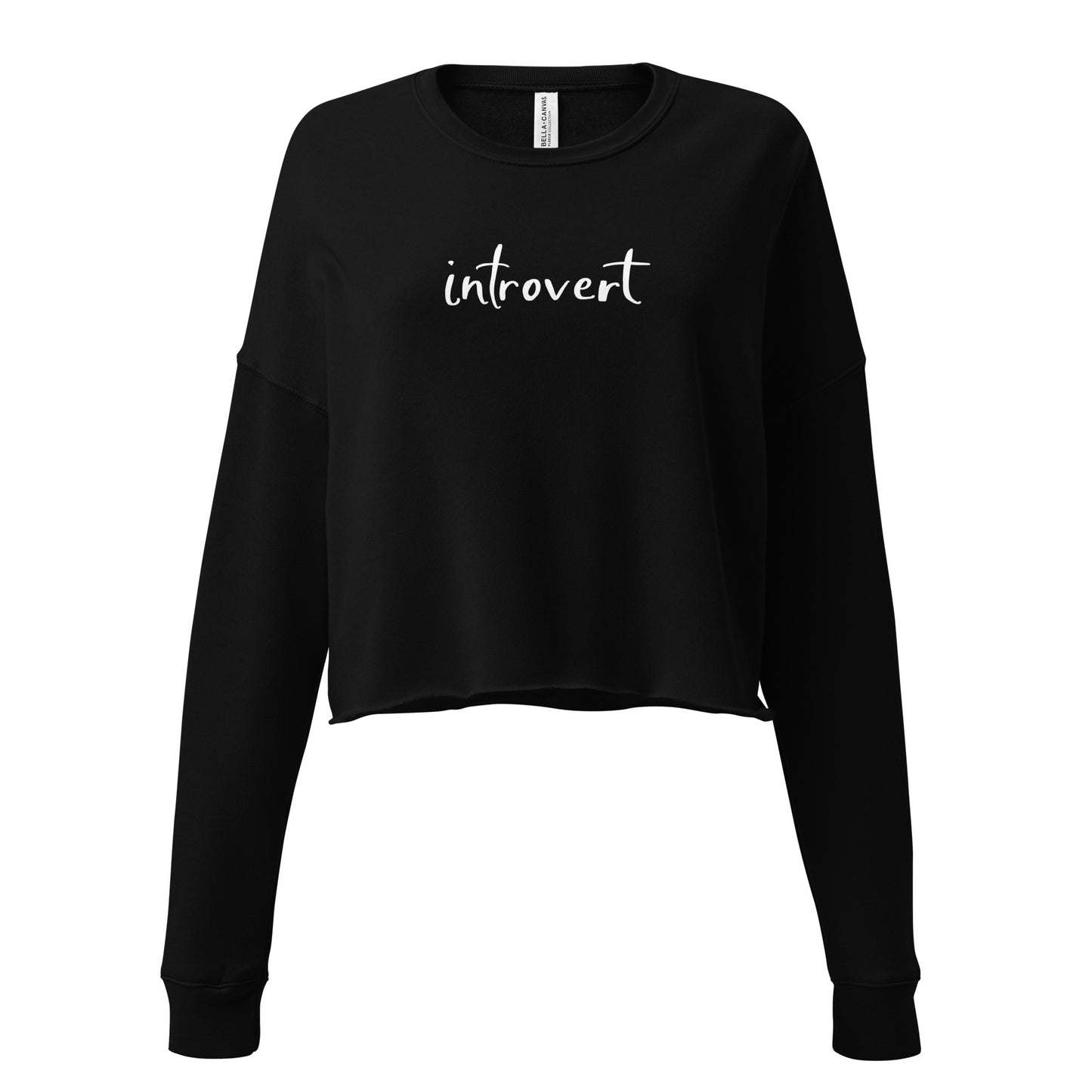 Cropped sweatshirt "introvert"