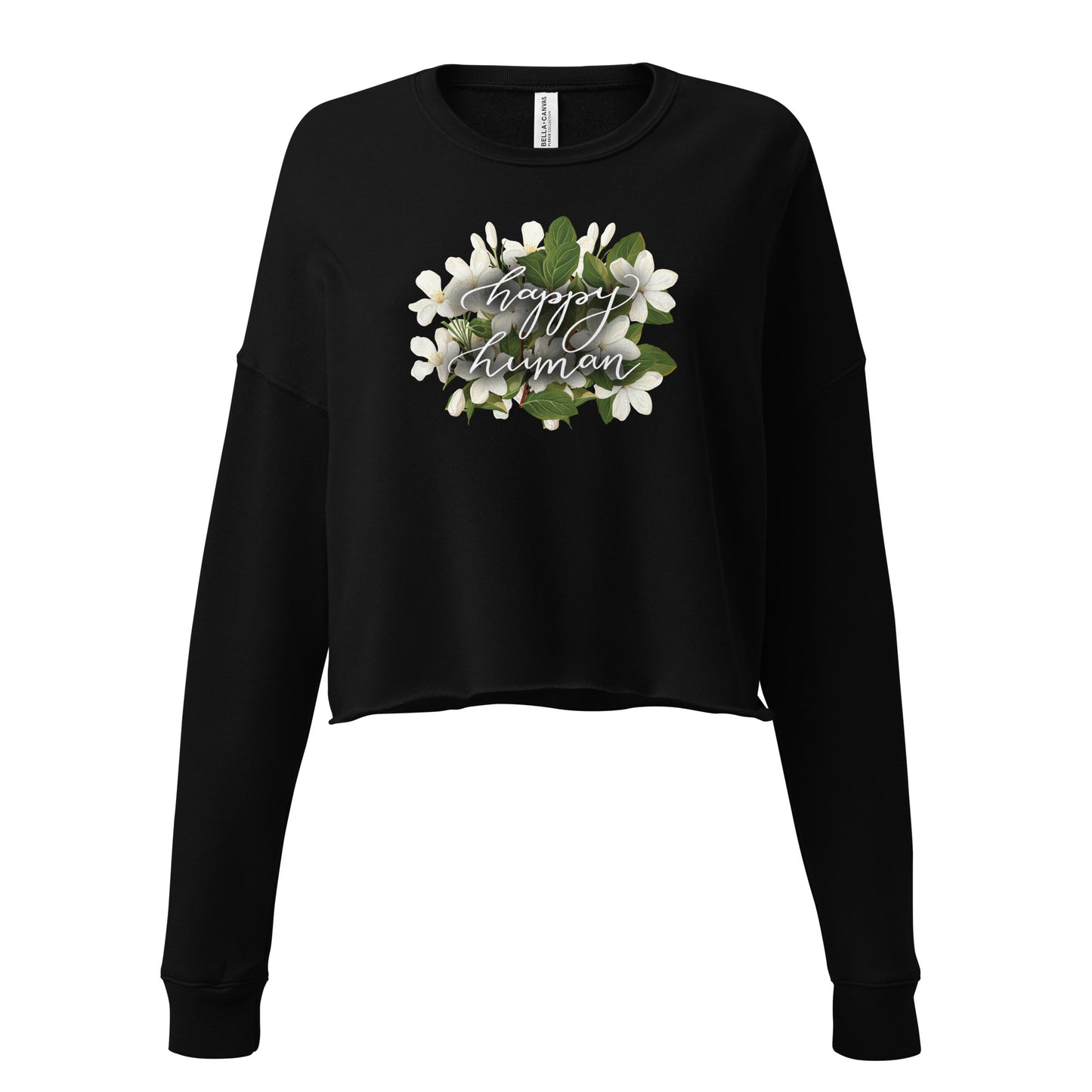 Cropped sweatshirt "happy human"